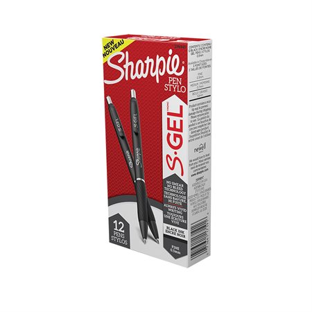 Stylo Sharpie S.Gel rétractable 0,5 mm encre noire, noir