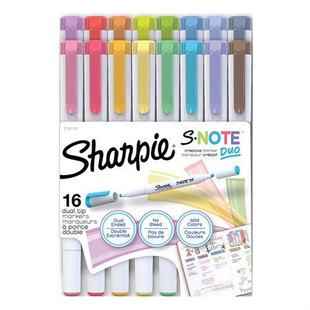 Sharpie S-Note Dual Tip Markers pack of 16