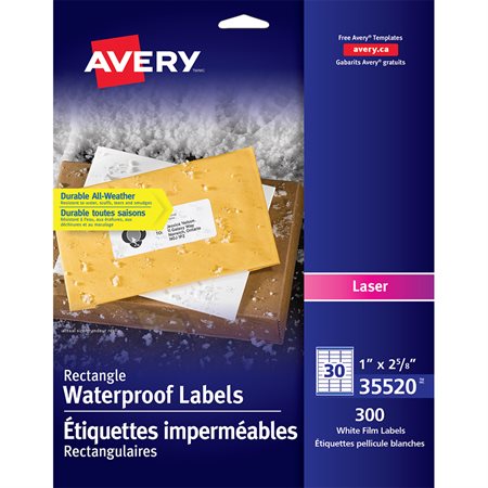 Avery Rectangle Waterproof Film Labels