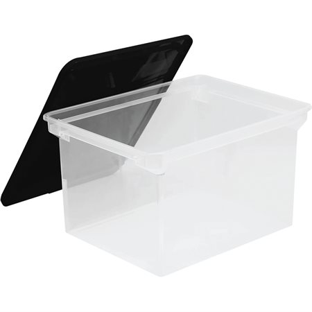 Boîte de rangement empilable en plastique transparent