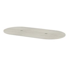 Expandable Racetrack Table Table top winter white