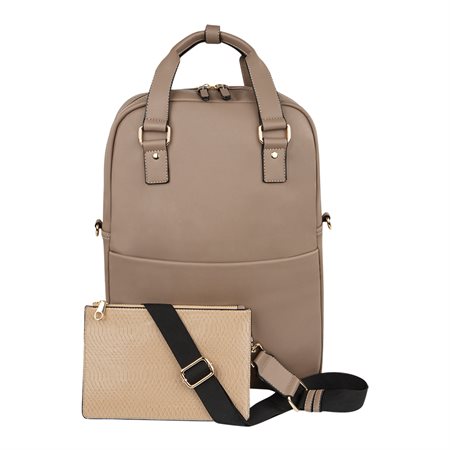 BACKPACK VEG.LEATHER TAUPE