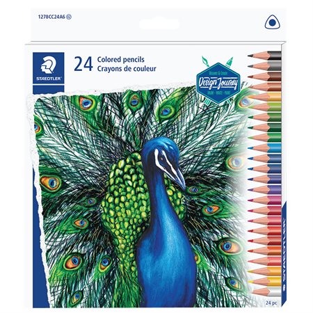 Crayons à colorier en bois - Boîte de 24