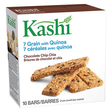 Barres 7 grains brisures de chocolat et chia avec quinoa Kashi