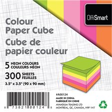Cube de papier couleur Offismart