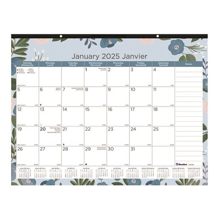 Azure Monthly Desk Pad Calendar (2025)