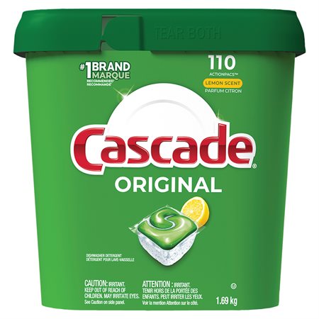 Cascade 2-in-1 Action Pacs® Dishwasher Detergent Package of 110 lemon