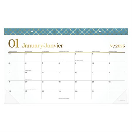 WorkStyle™ 2025 Monthly Desk Pad Calendar