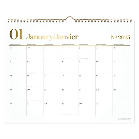 WorkStyle™ Monthly Wall Calendar 2025